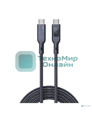 Кабель Aukey Nylon Braided 100w LCD 1m черный
