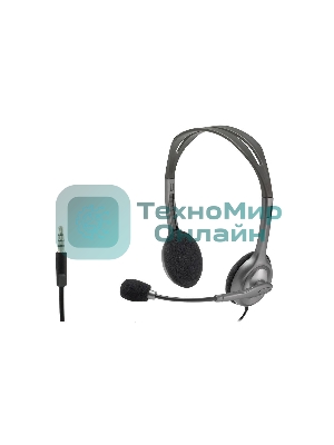 Гарнитура проводная Logitech Headset H111 Stereo grey (981-000594/981-000593/981-000588)