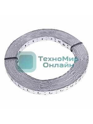 Лента полоса монтажная оцинкованная, перфорированная прямая Rexant 20х0,55 мм, рулон 25 м