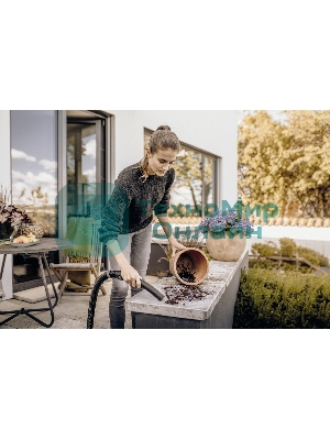 Строительный пылесос Karcher WD 3 P S V-17/4/20 желтый, 1000 Вт, уборка сухая/сбор воды, пылесборник мешок/контейнер, 17 л