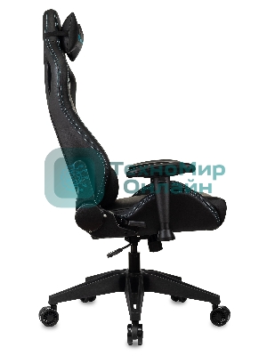 Кресло Knight Outrid Smile черный, экокожа, 120 кг, механизм качания