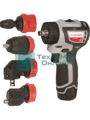 Дрель-шуруповерт аккумуляторная ИНТЕРСКОЛ ДА-10/12В 36, Аккумуляторная, 12В, 2 АКБ