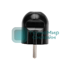 Вилка Евро Rexant прямая с з/к 16А черная