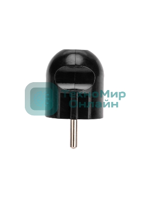 Вилка Евро Rexant прямая с з/к 16А черная