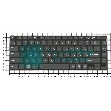 Клавиатура для ноутбука Toshiba L800 L830 черная с черной рамкой