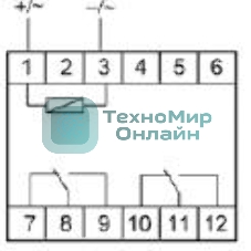 Реле промежуточное PK-2P/Un (монтаж на DIN-рейке 35мм 24В AC/DC 2х8А 2P IP20) F&F EA06.001.008