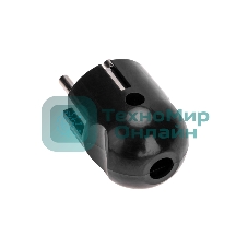 Вилка Евро Rexant прямая с з/к 16А черная