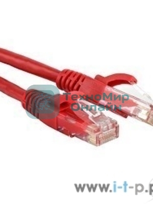 Патч-корд Hyperline PC-LPM-UTP-RJ45-RJ45-C6-2M-LSZH-RD U/UTP, Cat.6, LSZH, 2 м, красный