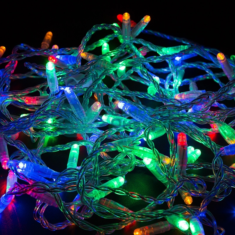 Гирлянда Neon-night Нить 10м, постоянное свечение, прозрачный ПВХ, 24В, цвет: Мультиколор