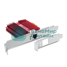 Сетевой адаптер 10 Gigabit PCI-E network adapter, 1 PCI Express 3.0 X4 interface, 1 100/1000/10000Mbps Ethernet port, come with Low-Profile and Full-Height Brackets