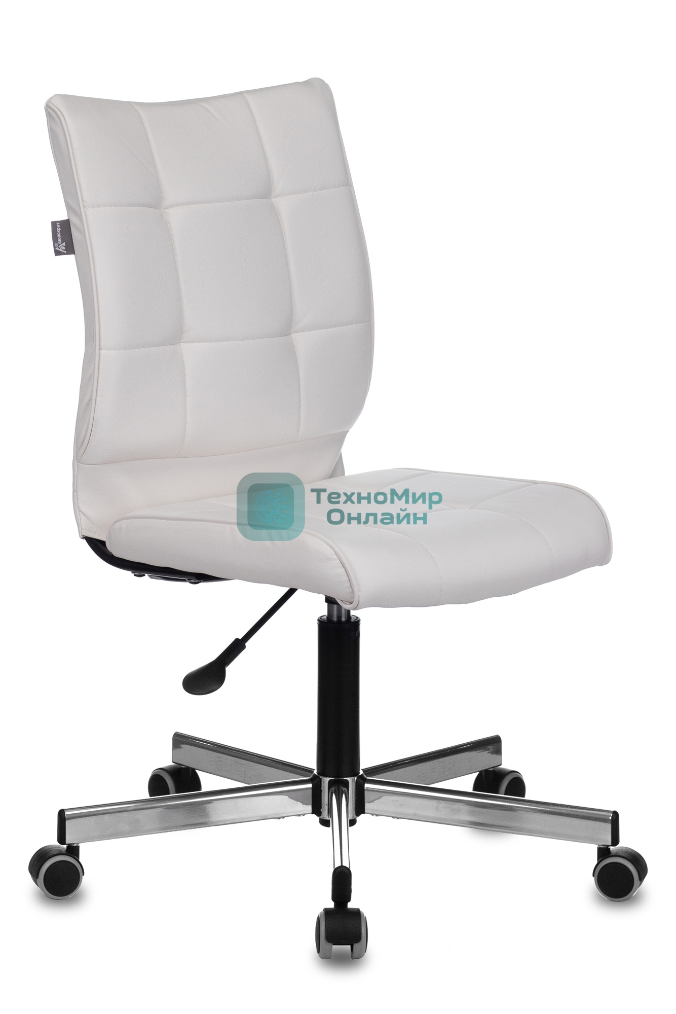 Кресло компьютерное Бюрократ CH-330M белый Lincoln 100, искусственная кожа, крестовина металл хром
