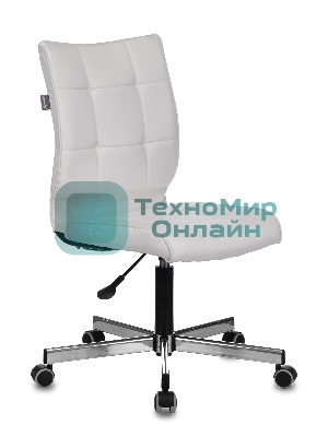 Кресло компьютерное Бюрократ CH-330M белый Lincoln 100, искусственная кожа, крестовина металл хром