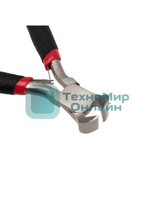 Кусачки торцевые Rexant Мини 100 мм никелированные, авторазжим, обливные рукоятки