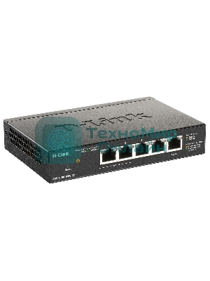 Коммутатор D-Link DGS-1100-05PDV2 5G 2PoE настраиваемый