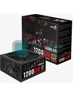 Блок питания Aerocool/Formula KCAS PLUS 1200GM V2, 1200Вт, 80 PLUS Gold, модульный, 140мм, черный