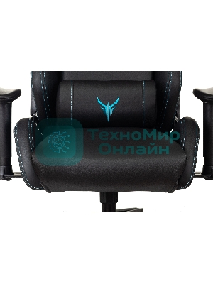 Кресло Knight Outrid Smile черный, экокожа, 120 кг, механизм качания