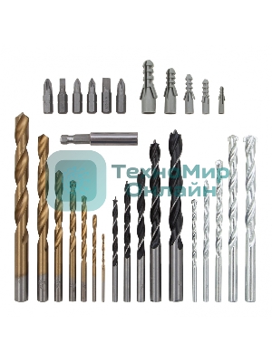 Набор сверл Matrix комбинированный (бетон 4-10 мм, мет. 2-10 мм, дер. 4-10 мм, дюбеля) 300 пр.