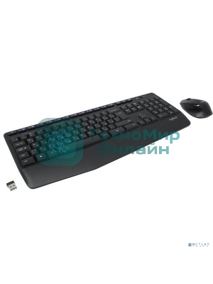 Комплект клавиатура+мышь Logitech MK345 беспроводной, USB, 1000 DPI, чёрный/серый