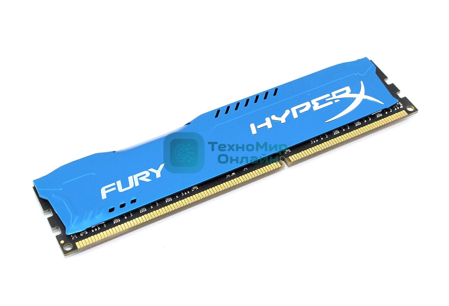 Оперативная память Kingston HyperX Fury Black Series, DDR3, 8Gb (1x8 GB), 1600 MHz, CL10, радиатор, черный