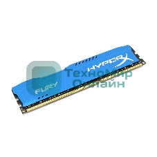 Оперативная память Kingston HyperX Fury Black Series, DDR3, 8Gb (1x8 GB), 1600 MHz, CL10, радиатор, черный