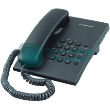 Телефон проводной Panasonic KX-TS2350RUB черный повтор номера, регул-ка громкости, кр.на стену