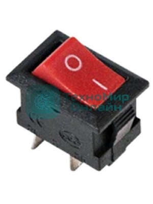 Выключатель клавишный Rexant 250V 3А (2с) ON-OFF красный Micro