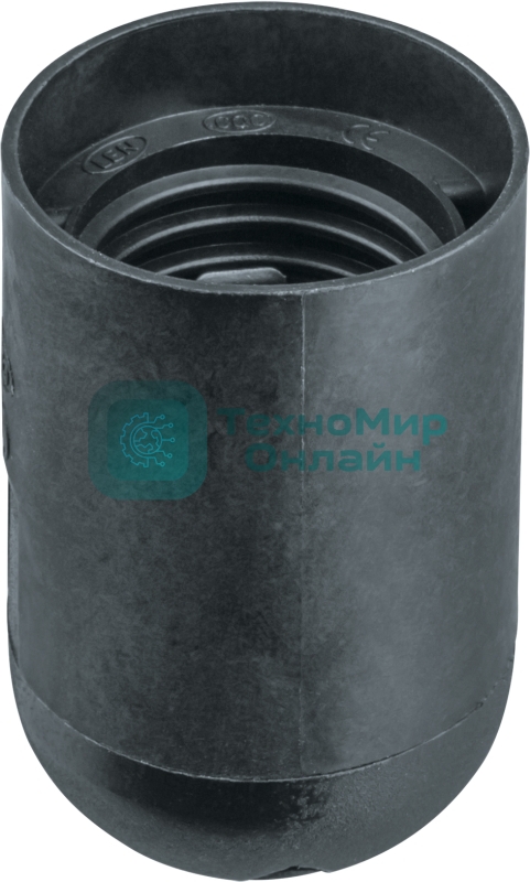 Патрон электрический Navigator NLH-PL-E27-BL пласт. подвесной черный E27