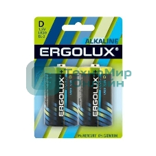 Элемент питания алкалиновый Ergolux LR20 BL-2 LR20 BL-2 1.5В Alkaline (блист.2шт)