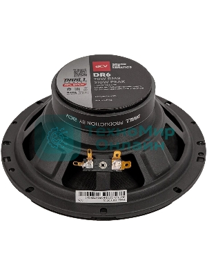 Колонки автомобильные ACV DRALL DR6 (без решетки) 210Вт 96дБ 3Ом 16см (6.5дюйм) (ком.:2кол.) широкополосные однополосные