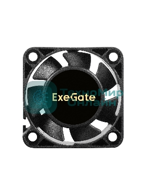 Вентилятор для корпуса ExeGate EX04010B3P черный, 40 мм, 5500 об/мин, 26 дБ, 3 pin