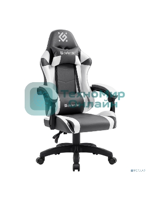 Кресло Defender Fortune серый, экокожа, 120 кг