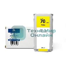 Струйный картридж NVPrint 70 (NV-C9454A) Yellow для HP DesignJet Z2100/Z3100/Z3200/Z5200/Z5400 (130 мл) совместимый