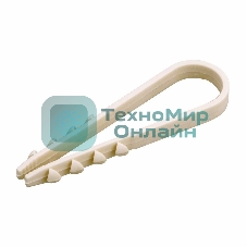 Дюбель-хомут нейлоновый Rexant 19-25 мм, белый, упаковка 100 шт.