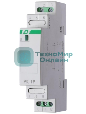 Реле промежуточное PK-1P/Un (монтаж на DIN-рейке 35мм 220В 50Гц 16А перекл.) F&F EA06.001.004