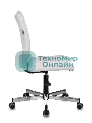 Кресло компьютерное Бюрократ CH-330M белый Lincoln 100, искусственная кожа, крестовина металл хром