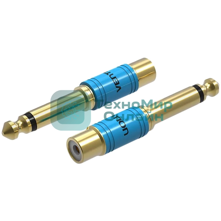 Переходник Vention jack 6.35 мм M/RCA F