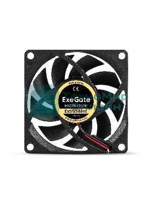 Вентилятор для корпуса ExeGate ExtraSilent ES07015S2P черный, 70 мм, 2000 об/мин, 18 дБ, 2 pin