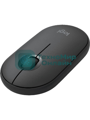 Мышь беспроводная Logitech Pebble M350 графитовый, 1000 dpi, радиоканал, Bluetooth, USB, кнопки - 3