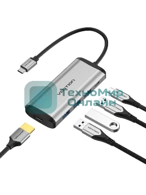 Мультифункциональный хаб Vention USB Type-C 5 в 1