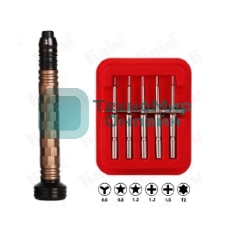 Отвертка с набором бит Kaisi 8926 3D 6 в 1 Golden