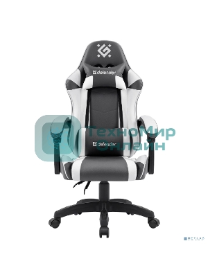 Кресло Defender Fortune серый, экокожа, 120 кг