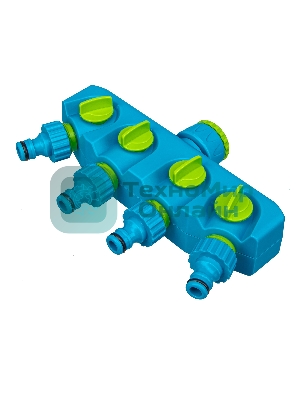 Разветвитель четырехканальный LUXE Palisad с внутренней резьбой 3/4