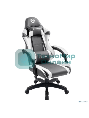 Кресло Defender Fortune серый, экокожа, 120 кг