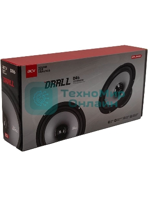 Колонки автомобильные ACV DRALL DR6 (без решетки) 210Вт 96дБ 3Ом 16см (6.5дюйм) (ком.:2кол.) широкополосные однополосные