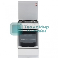 Плита комбинированная De Luxe 5040.21ГЭ (КР) ЧР белый, конфорок 4 шт, духовка 43 л, 50 см x 85 см x 50 см