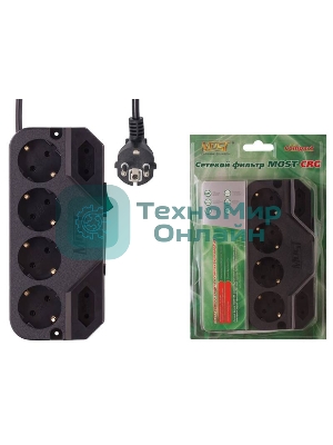 Сетевой фильтр Most СRG 5м (6 розеток) черный (коробка)