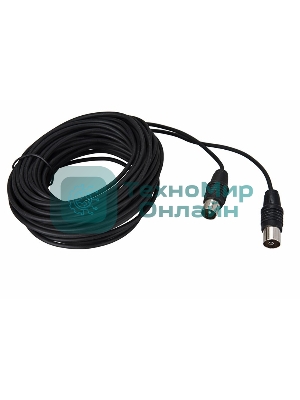 ВЧ кабель Rexant, ТВ гнездо - ТВ штекер, длина 5 метров, чeрный