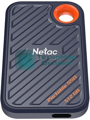 Внешний SSD Netac ZX20, 512 Gb, USB 3.2 Gen 2x2 Type-C, R/W 2000/1800, черный