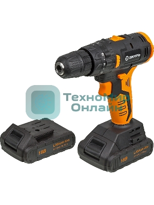 Дрель-шуруповерт аккумуляторная Вихрь ДА-18Л-2КУ/Б 72/14/23, Аккумуляторная, 18В, 2 АКБ, Кейс