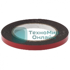 Лента клейкая Matrix на вспененной основе усиленная, двусторонняя, черная, 9 мм х 5 м